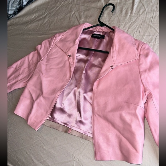 Arden B Pink Leather Jacket Size Small - Picture 3 of 7